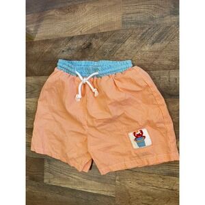 Boys Silly Goose Hand Smocked Swim Trunks